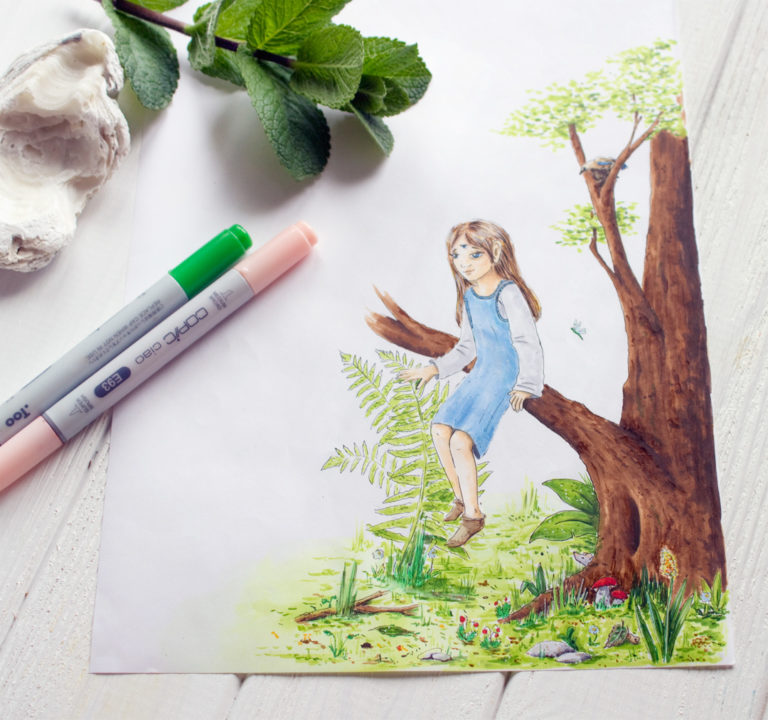 et … vous avez deviné –  une illustration pour un conte !
