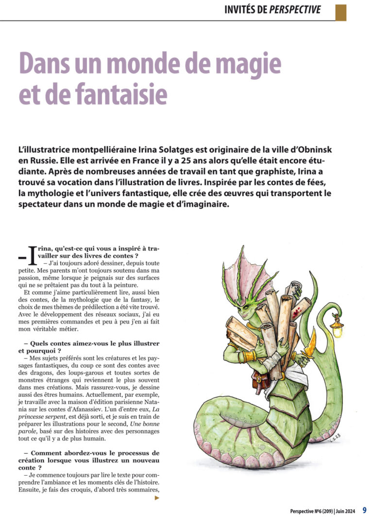 Interview dans « Perpective »