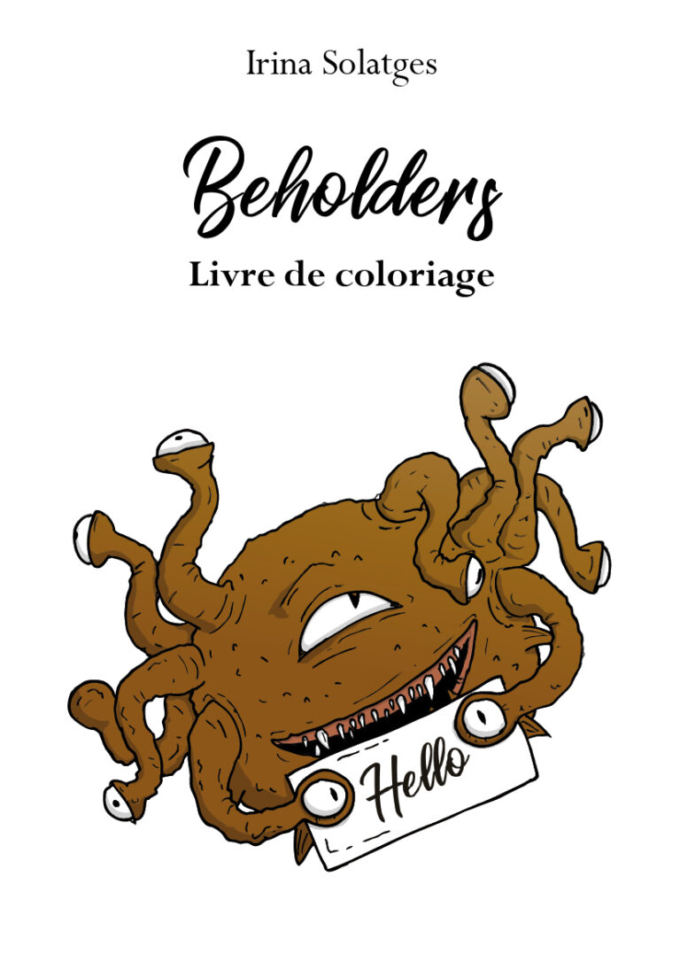 Coloriage à télécharger Beholders – Fichier numérique (format A4)