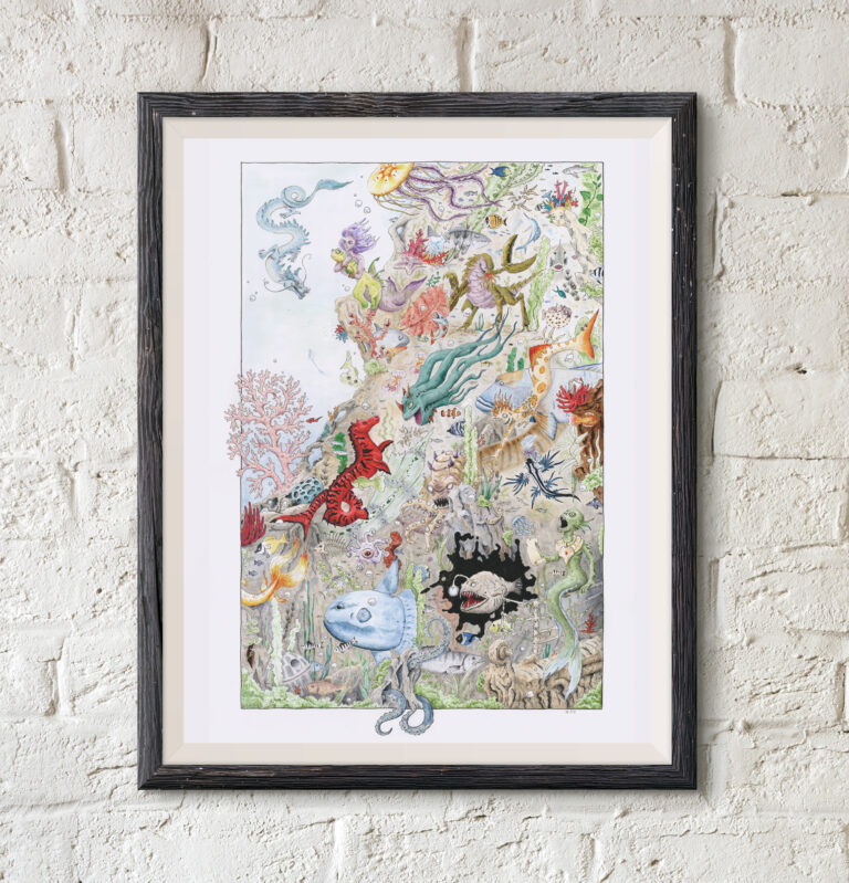 Poster Le Monde Sous-Marin 30x40cm
