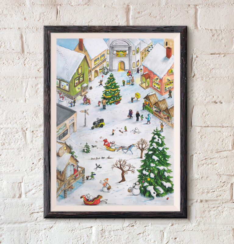 Poster La ville –  Hiver 30x40cm